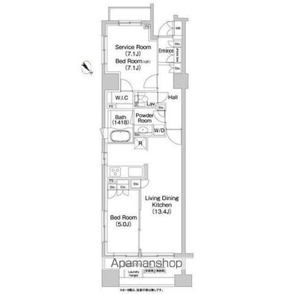コンフォリア本駒込[1SLDK/60.06m2]の間取図