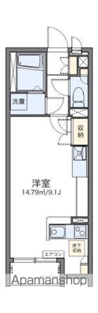 レオネクストカーサカメヤマ[1R/26.5m2]の間取図