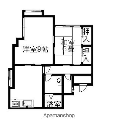 長野県長野市若里６丁目[2LDK/29.5m2]の間取図