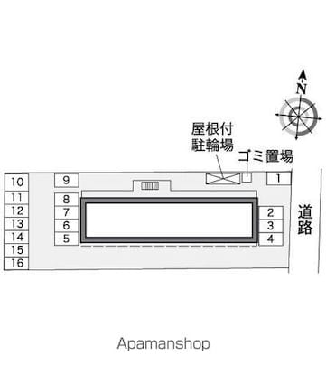 レオパレス隼Ⅳ[1K/20.81m2]の配置図