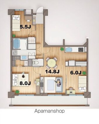 ステラメゾン田端[3LDK/75.09m2]の間取図