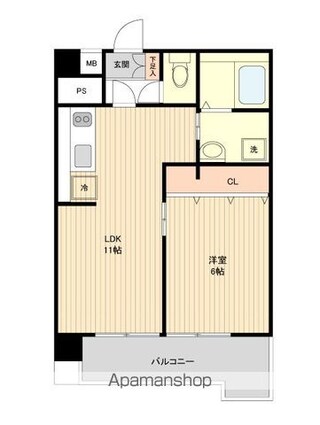 ユーコート上馬[1LDK/37.9m2]の間取図