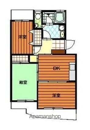 エルバ上福岡[3DK/64.02m2]の間取図