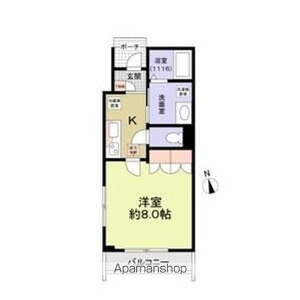 フォレストメゾン覚王山南[1K/27.74m2]の間取図
