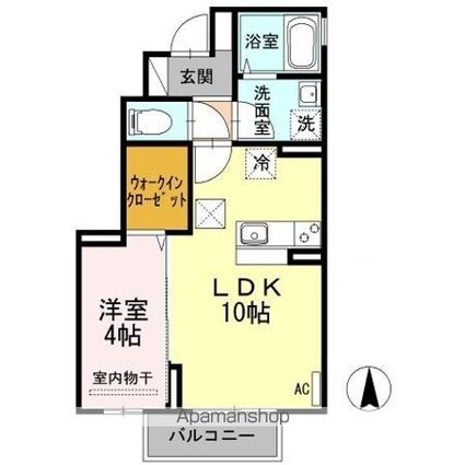 ムーンリジェール　Ｂ[1LDK/35.31m2]の間取図
