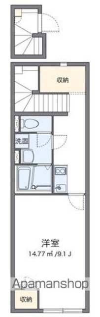 クレイノ井戸浜[1K/33.33m2]の間取図