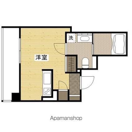 広島県広島市西区中広町３丁目[1R/21.8m2]の間取図