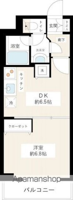 東京都新宿区新宿２丁目[1DK/32.6m2]の間取図