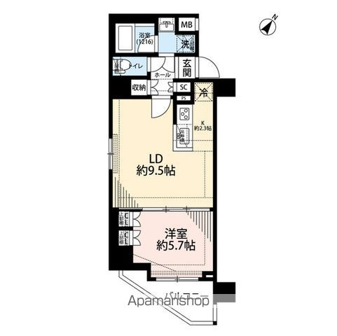 墨田区向島のマンションの間取り