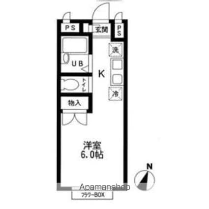 東京都練馬区春日町２丁目[1R/18.63m2]の間取図