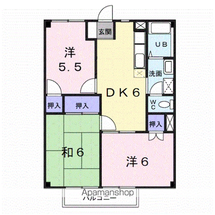 プロムナード菖蒲Ⅰ[3DK/52.17m2]の間取図