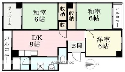 レジデンス黒葉[3DK/68.13m2]の間取図