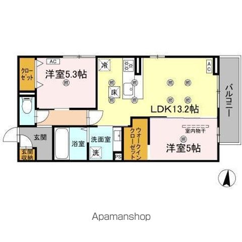 クランツ北井門Aの間取り写真