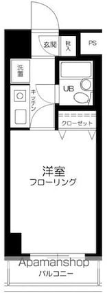 中板橋ダイカンプラザシティ[1K/18.36m2]の間取図