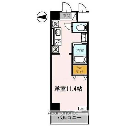 ジュネス太郎坊[1R/25.44m2]の間取図