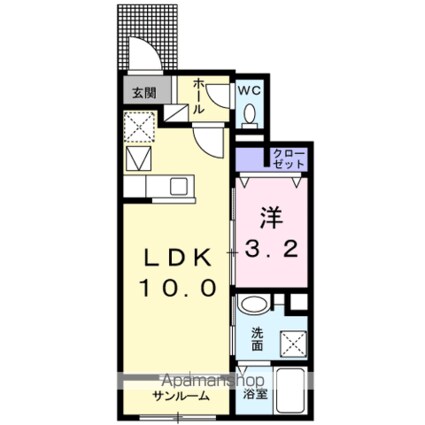 ヴィオラ[1LDK/36.29m2]の間取図