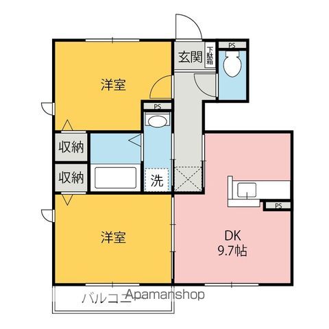 両毛線 駒形駅 徒歩23分 2階建 築10年の間取り写真