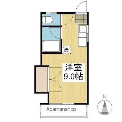 ランバー２４[1R/21.4m2]の間取図