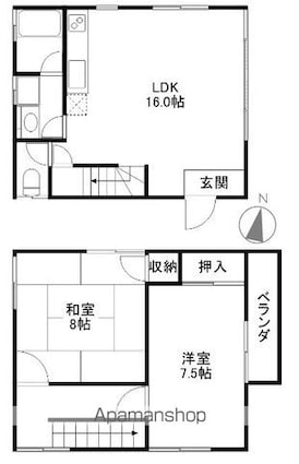 新旭風車村貸家[2LDK/68.82m2]の間取図