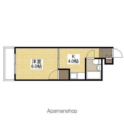 中広ハイム[1K/20.25m2]の間取図