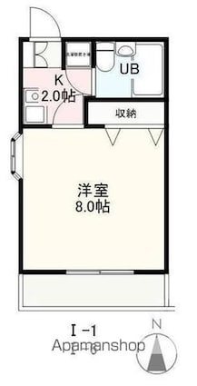 ヴィラ・アンソレイエ高松南Ⅰ[1K/24m2]の間取図