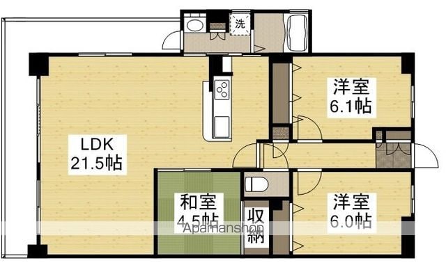 アルファスマート老松町の間取り写真