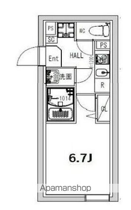 東京都北区王子５丁目[1K/22.15m2]の間取図