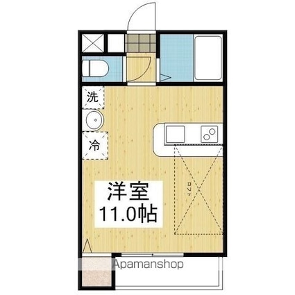 アルト萱町　西棟[1R/25.4m2]の間取図