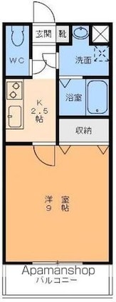 グレーシア高橋[1K/29.52m2]の間取図