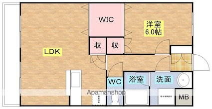 ラフィネ中里Ⅳ[1LDK/50.79m2]の間取図