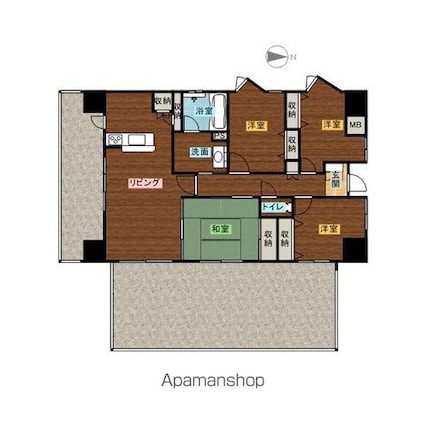 ＭＦＰＲコート宮町[4LDK/82.79m2]の間取図