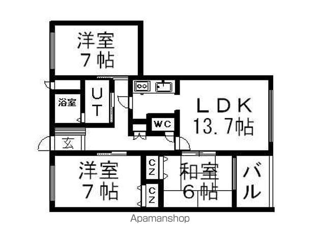 グランメール川下の間取り写真