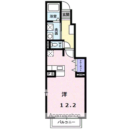 熊本県八代市松崎町[1R/32.9m2]の間取図