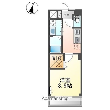 コルツ・駅家[1K/31.02m2]の間取図
