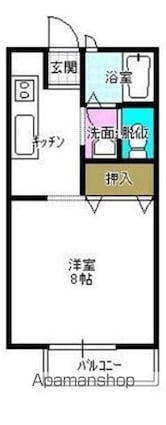 アークノア[1DK/27.08m2]の間取図