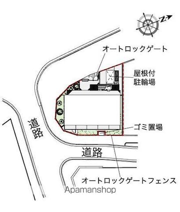 レオパレスフォレスタ磯子[1K/19.87m2]の配置図