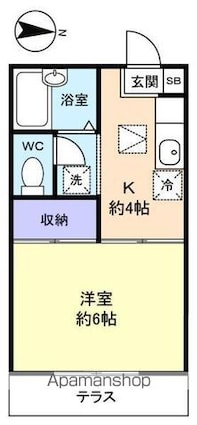 フォレストハイム[1K/23.18m2]の間取図