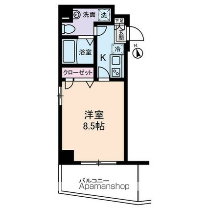 フェニックスⅡ・アムス亀戸[1K/25.5m2]の間取図