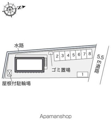 レオパレスアンビティオ[1K/20.28m2]の配置図