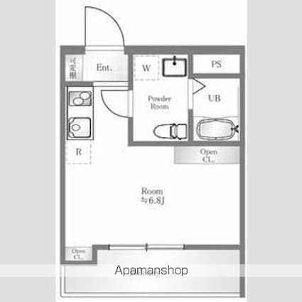 パレ・ドール千駄木Ⅱ[1R/19.37m2]の間取図