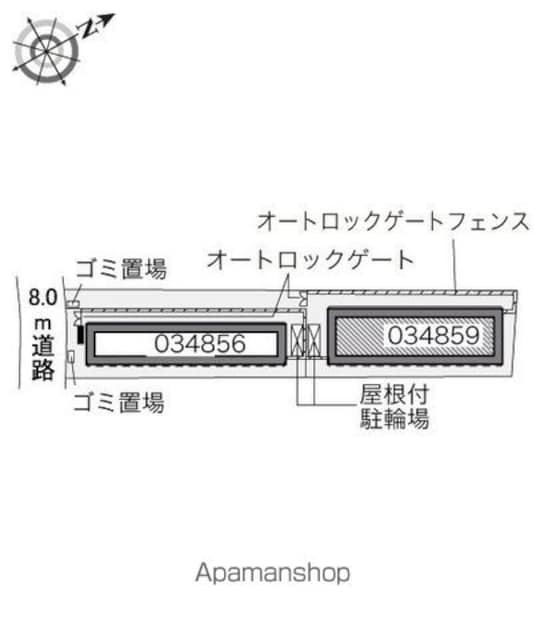 レオパレス芦花公園Ⅰ[1K/28.02m2]の配置図