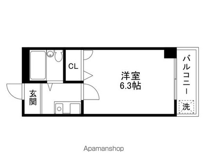 プチメゾンⅠ[1K/20m2]の間取図