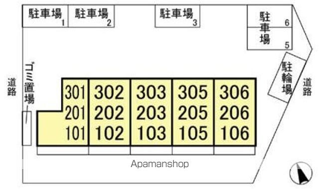 エスポワール[1LDK/33.39m2]の配置図