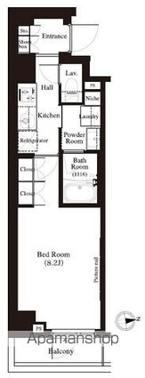 アーバンパーク江古田の森[1K/28.13m2]の間取図