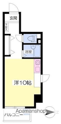 グレースＫ[1R/20.8m2]の間取図