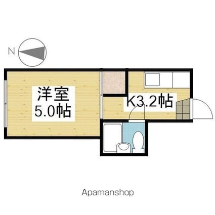 マンションサンライン[1K/18.1m2]の間取図