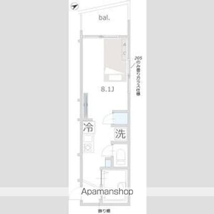 ブロッサムテラス町屋[1R/17.71m2]の間取図