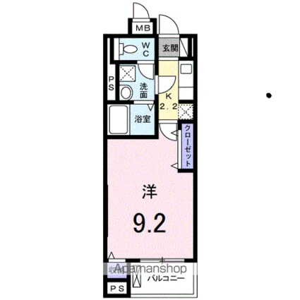 パフュームⅢ[1K/30.05m2]の間取図