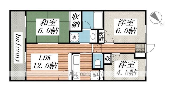 コスモ拝島の間取り写真