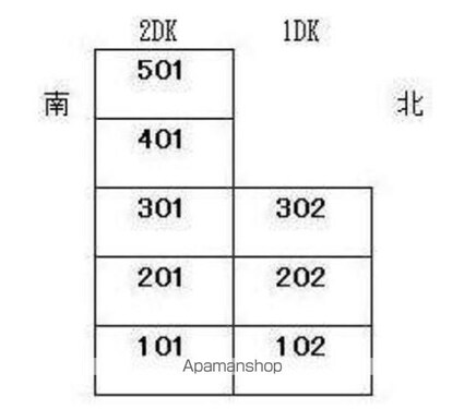 エステー天山[1K/22.68m2]の配置図